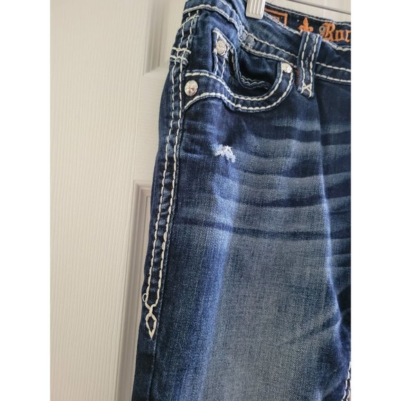 Rock Revival Johanna Capri Blue Jeans denim size 29 low rise Rodeo Festival - Picture 4 of 11